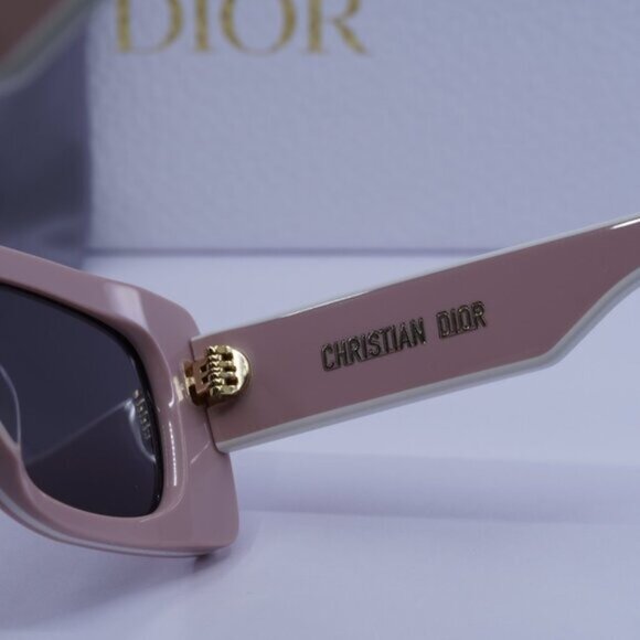 Dior DIORPACIFIC S1U 40A0 Rectangle Sunglasses – Pink/White/Grey main image 8